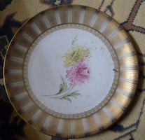Wunderschöner Teller, Goldrand, Blumenmuster, Vintage