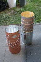 Metallkübel  9 stk d24h30cm
