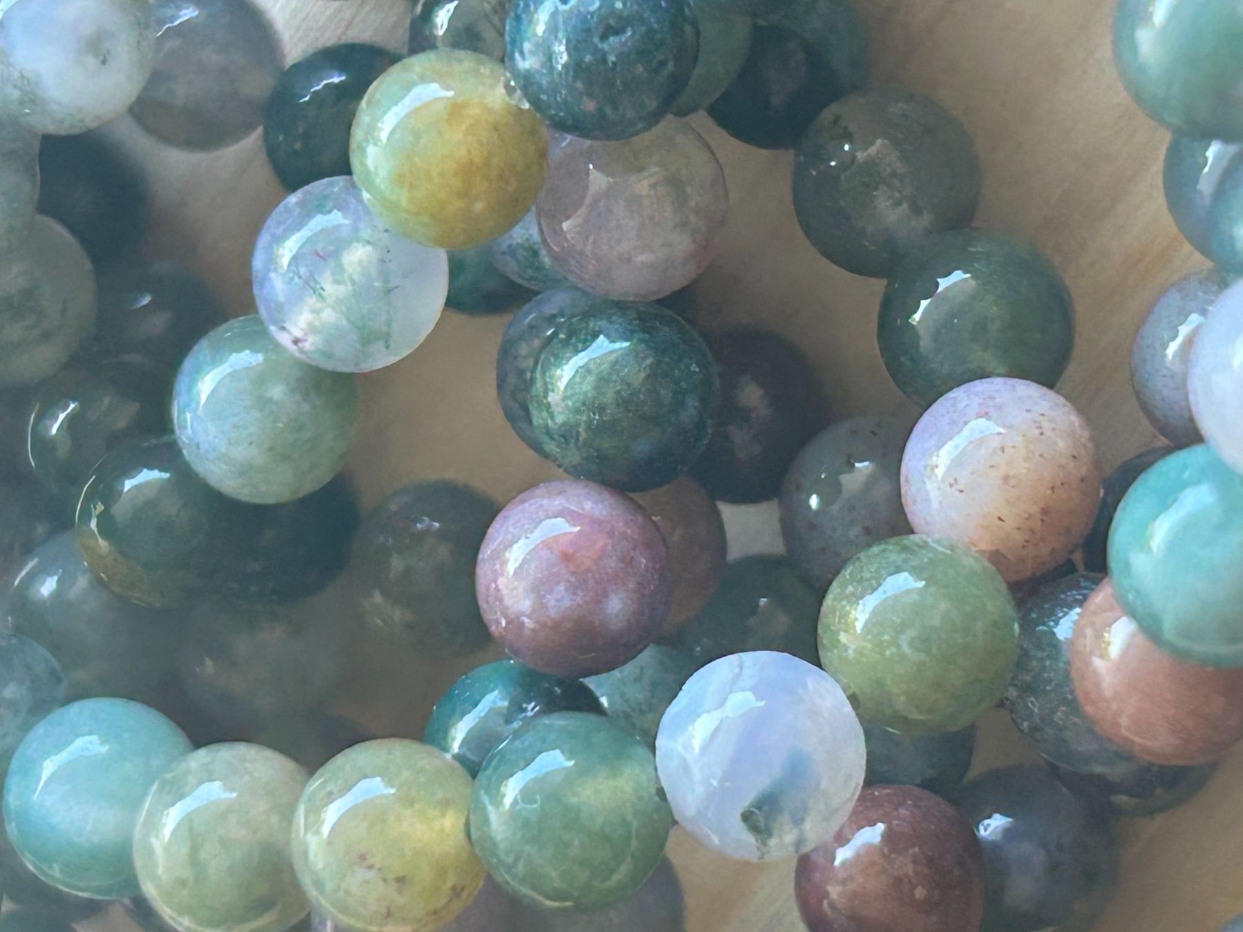 Minerali & Pietre curative: Strang echte Indien agate beads 6 mm – Nuovo e nell'imballaggio originale da Niederrohrdorf venduto da Ytobi 1