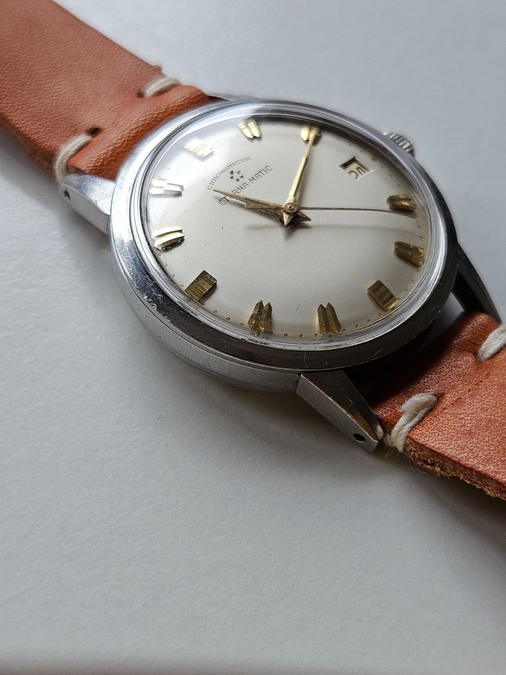 Eterna Orologi: Eterna-Matic Chronometer 1955 Date mit Box – Usato da Berikon venduto da mmm21 3