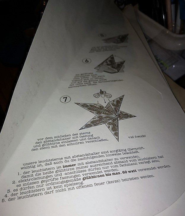 Lampade: Papier Stern 90 cm. – Nuovo (secondo la descrizione) da Lutzenberg venduto da Truhe 3