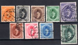 ÄGYPTEN KING FUAD 1923 9 MARKEN GESTEMPELT - CA261