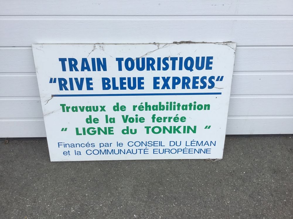 Ecriteaux: Panneau en émail du Rive Bleue Espress – D'occasion à Vouvry par marius09