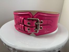 BURBERRY Taliengürtel  Lackleder pink 70/28