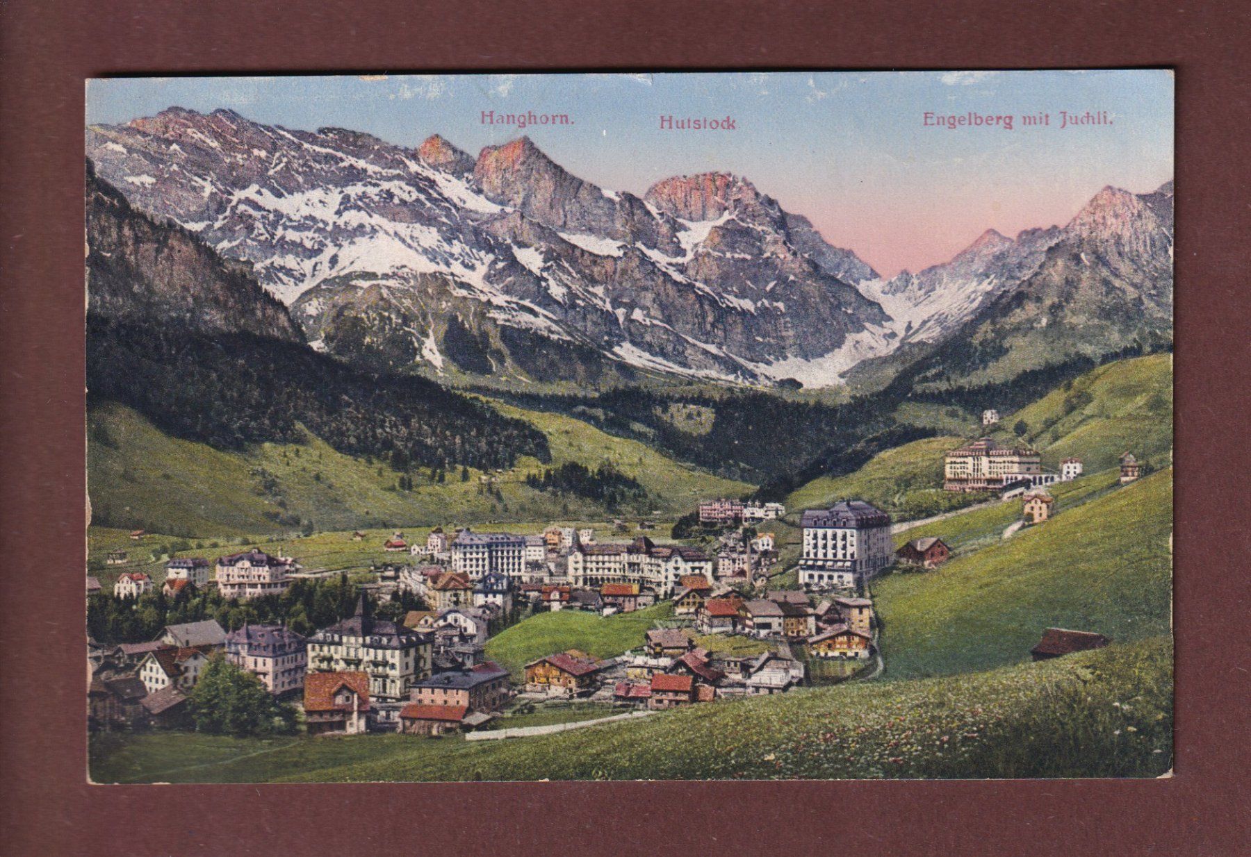 Ansichtskarten: ENGELBERG mit Juchli - 1925 – Gebraucht aus Pully von nicecards-shop