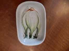 Schale Keramik handbemalt 14cm x 9cm Neuwertig