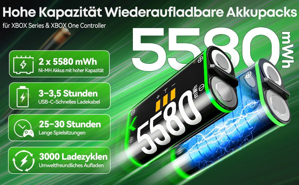 Adapter & Kabel: XBOX CONTROLLER LADESTATION MIT 2 AKKUS XBOX ONE/SERIES X/S – Neu und originalverpackt aus Kriens von swissgadget 4