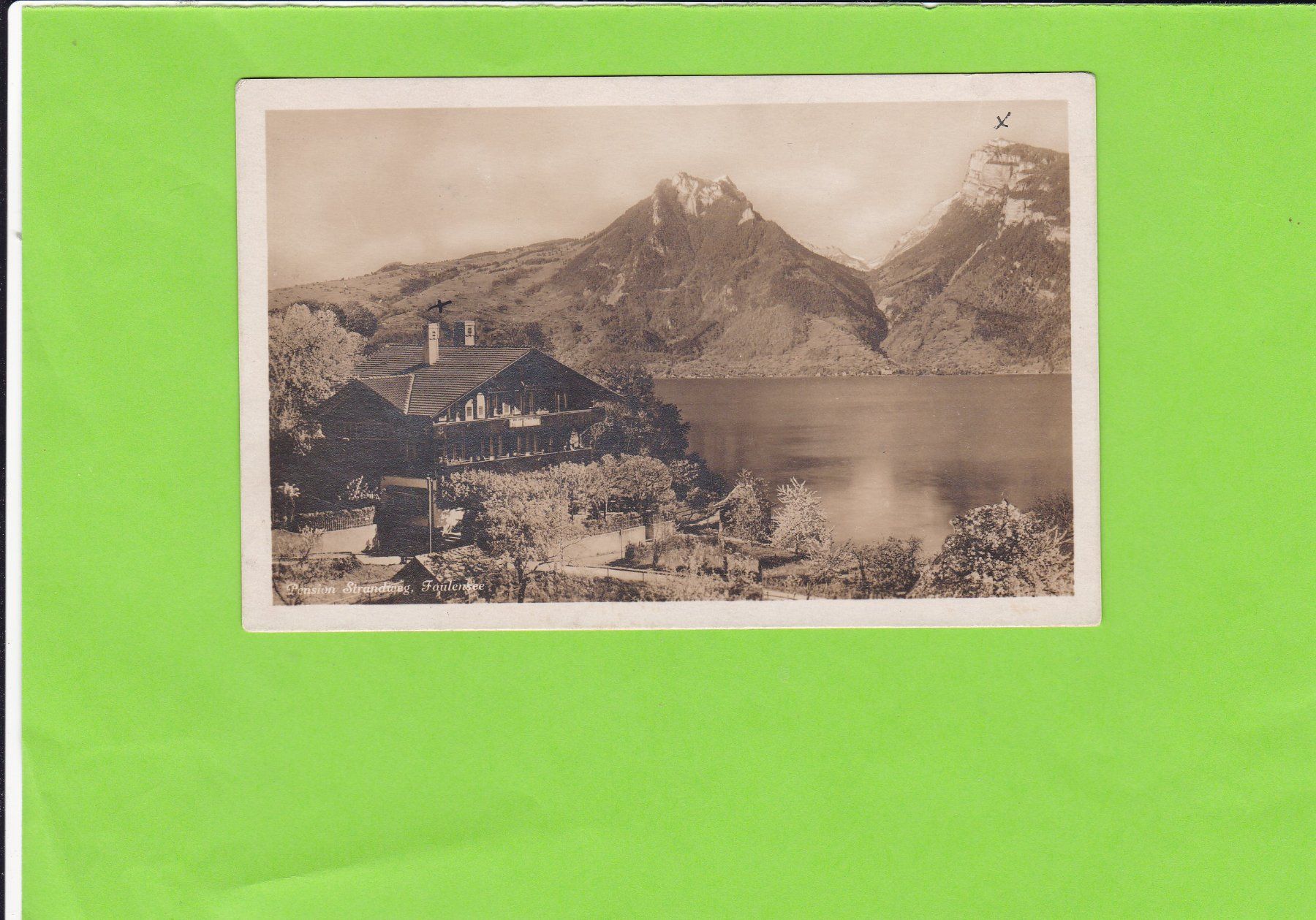 Cartoline postali: Pension Strandweg, Faulensee – Usato da St. Peterzell venduto da neckertal