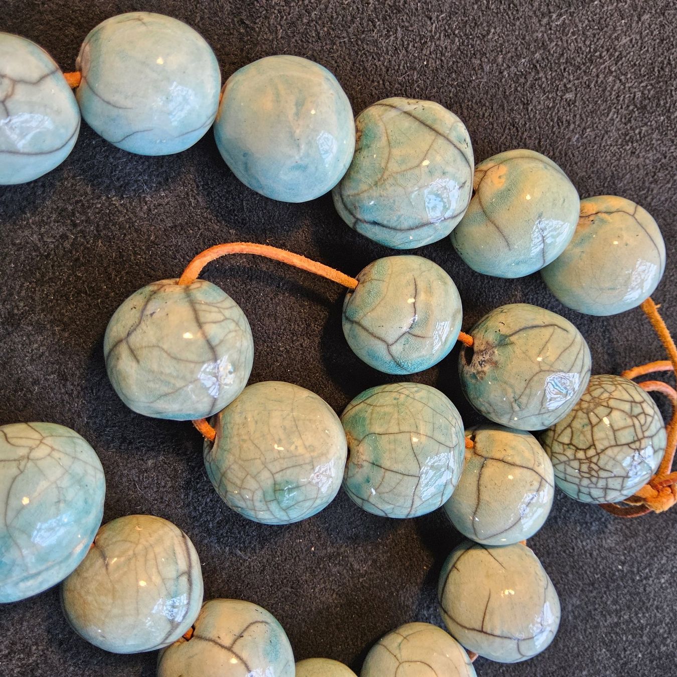 Catenine: Wunderschöne Keramik Handmade Halskette Collier, Türkis – Usato da Zürich venduto da gutsan 5