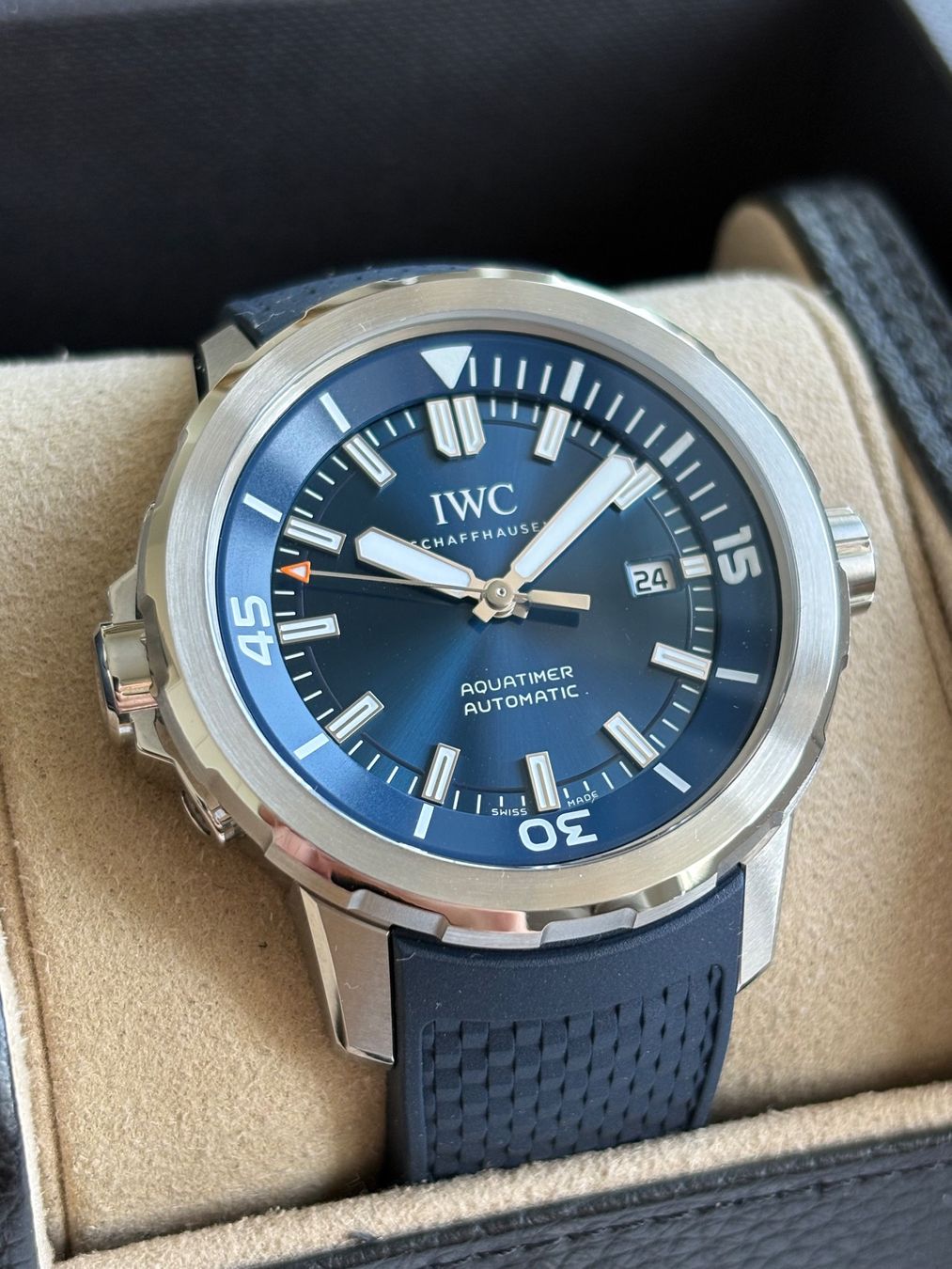 IWC Orologi: IWC Aquatimer Automatic Blue 42mm mit Garantie – Nuovo (secondo la descrizione) da Birsfelden venduto da Mynos 4