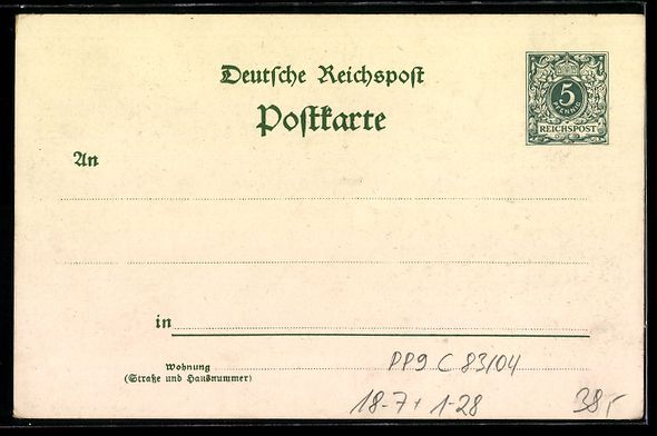 Cancelleria postale: PP9 C83 /04: Friedrichsruh, Bismarck mit – Usato da Berlin venduto da bartko-reher 1