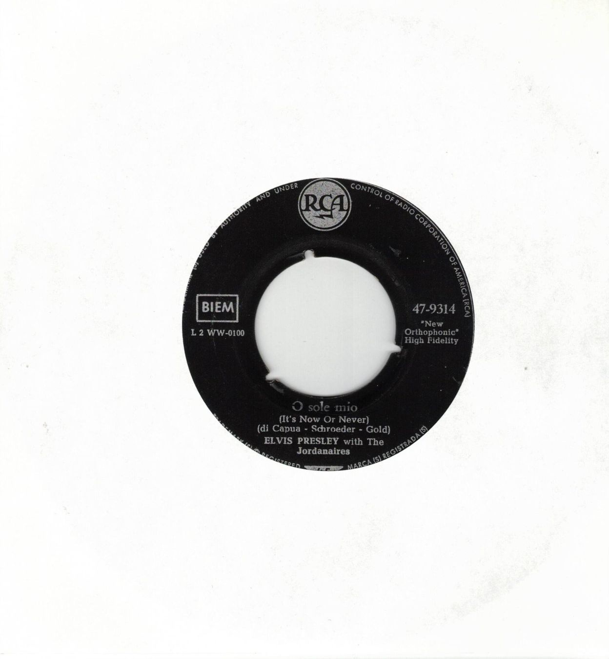 Dischi in vinile: Elvis  Presley  --  O sole mio  Single7 – Usato da Rheinau venduto da thealbum