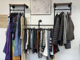 Industrial Pipe Design Wall Mount Clothes Stand