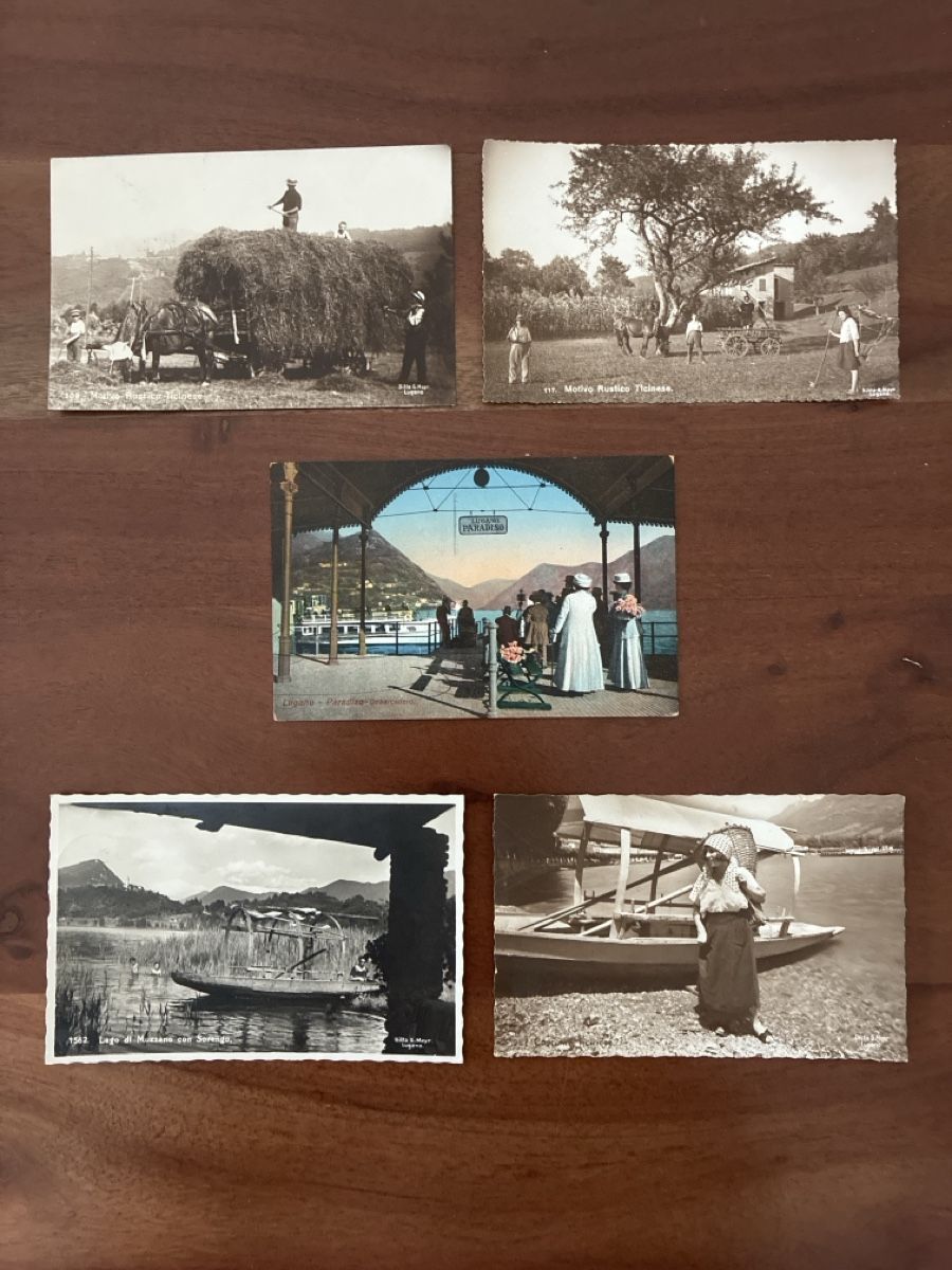 Cartoline postali: 10 Ansichtskarten Schweiz diverse vom Ticino 1 – Usato da Oftringen venduto da Cla.vD.74