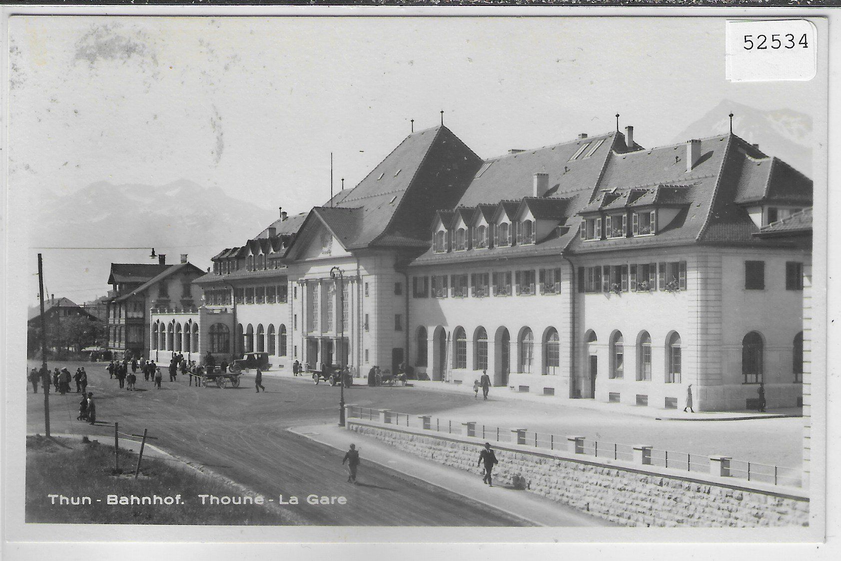 Ansichtskarten: Thun - Bahnhof - Thoune-La Gare – Gebraucht aus Ettingen von Kartenplanet