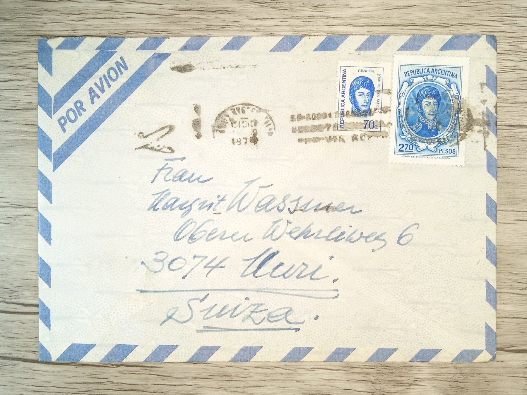 Tutti i francobolli: TR65 Enveloppe + Timbre Argentine 19xx – Usato da Cousset venduto da Patrick_Collections