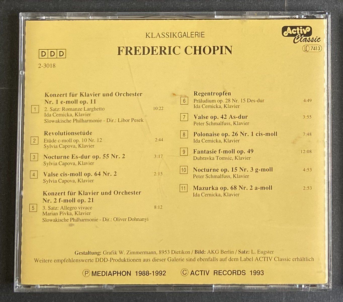 CDs: 2 Klassik CD Frederic Chopin – D'occasion à Böckten par Hansi36 2