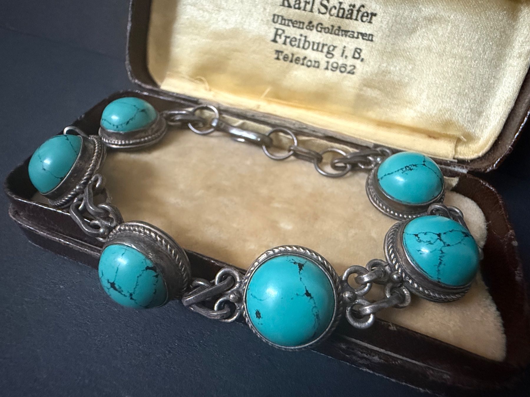 Bracciali & Braccialetti: Silber Armband mit Türkis 925 – Usato da Spiegel b. Bern venduto da Rogger72