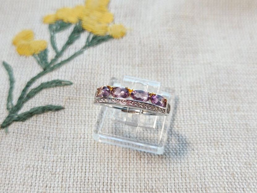 Anelli: NEW - S925 Amethyst Ring (Adjustable) – Nuovo (secondo la descrizione) da Zürich venduto da cin_wcf6