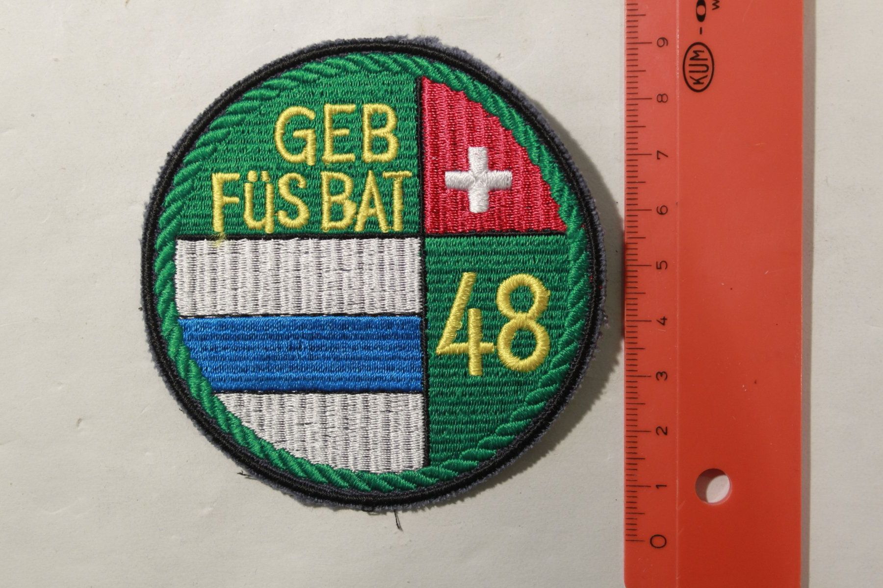 Schweizer Armee Placchette & Badge: geb fus bat 48 – Usato da La plaine venduto da 7A6T2ME