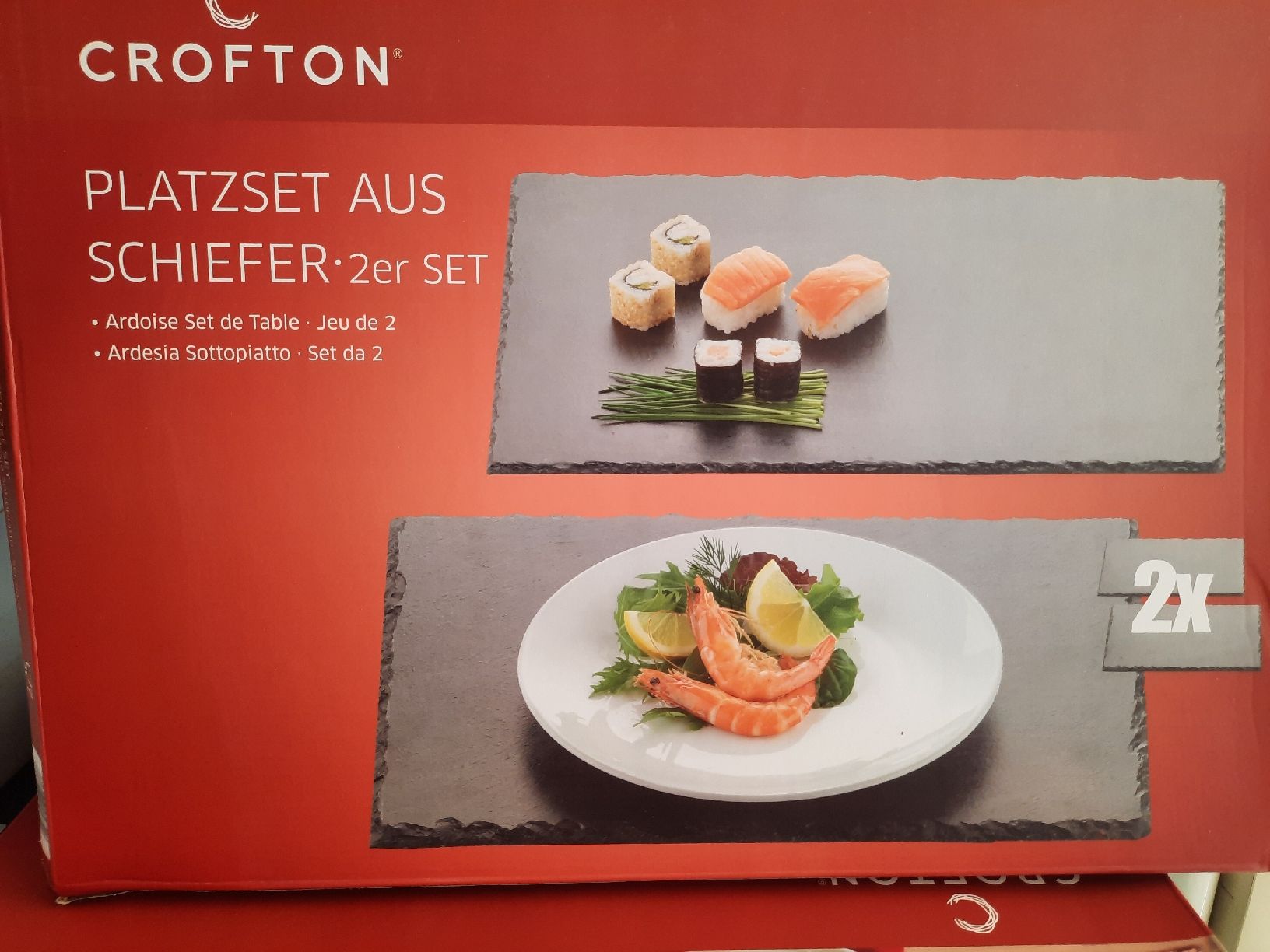 Piatti di portata: 8 Platzsets  ( Schieferplatten ) – Nuovo e nell'imballaggio originale da Basel venduto da usc_hi9
