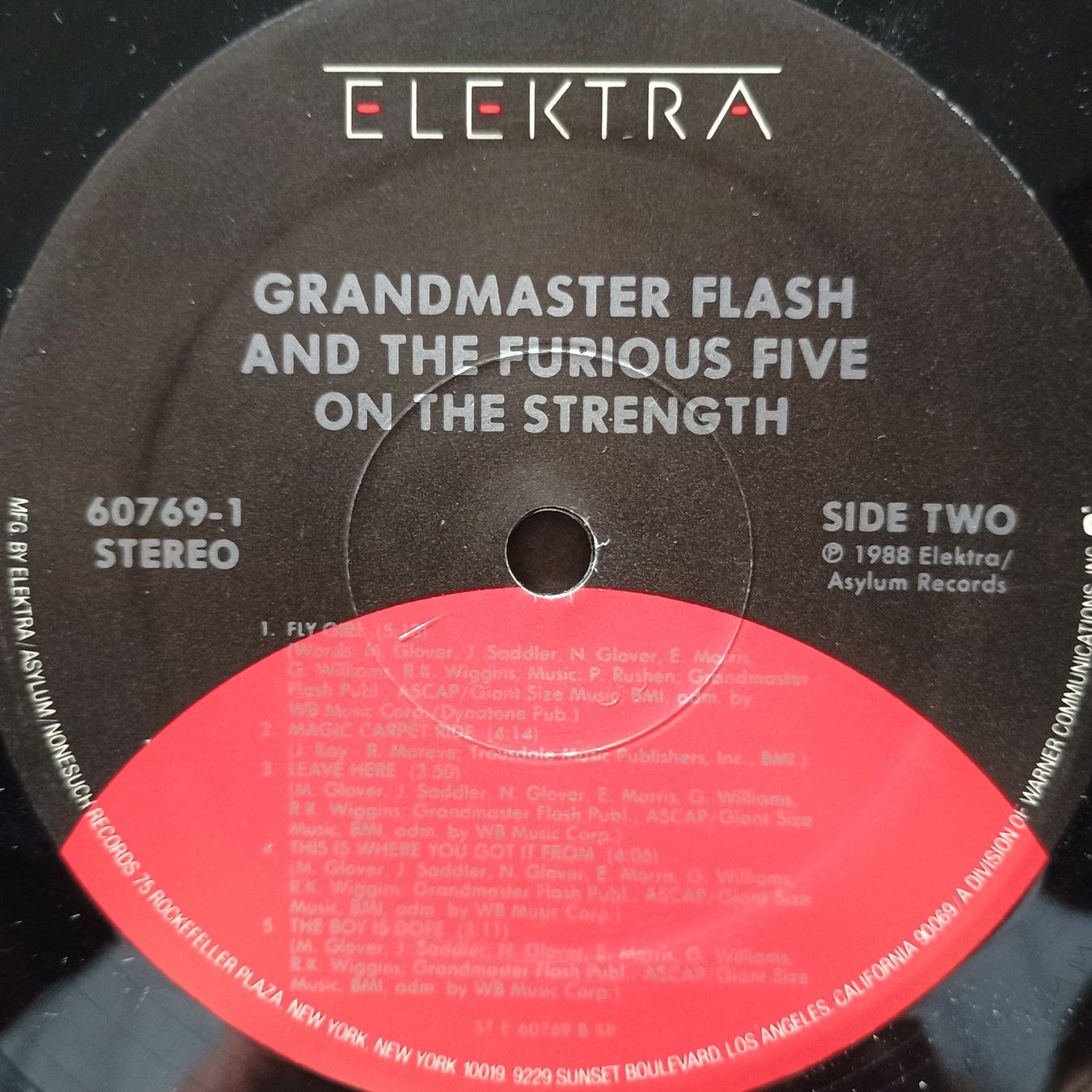 Schallplatten: Grandmaster Flash - On The Strength  LP-US 1987 VG++/VG+ – Gebraucht aus münchenstein von karl_heinz_krasser 3