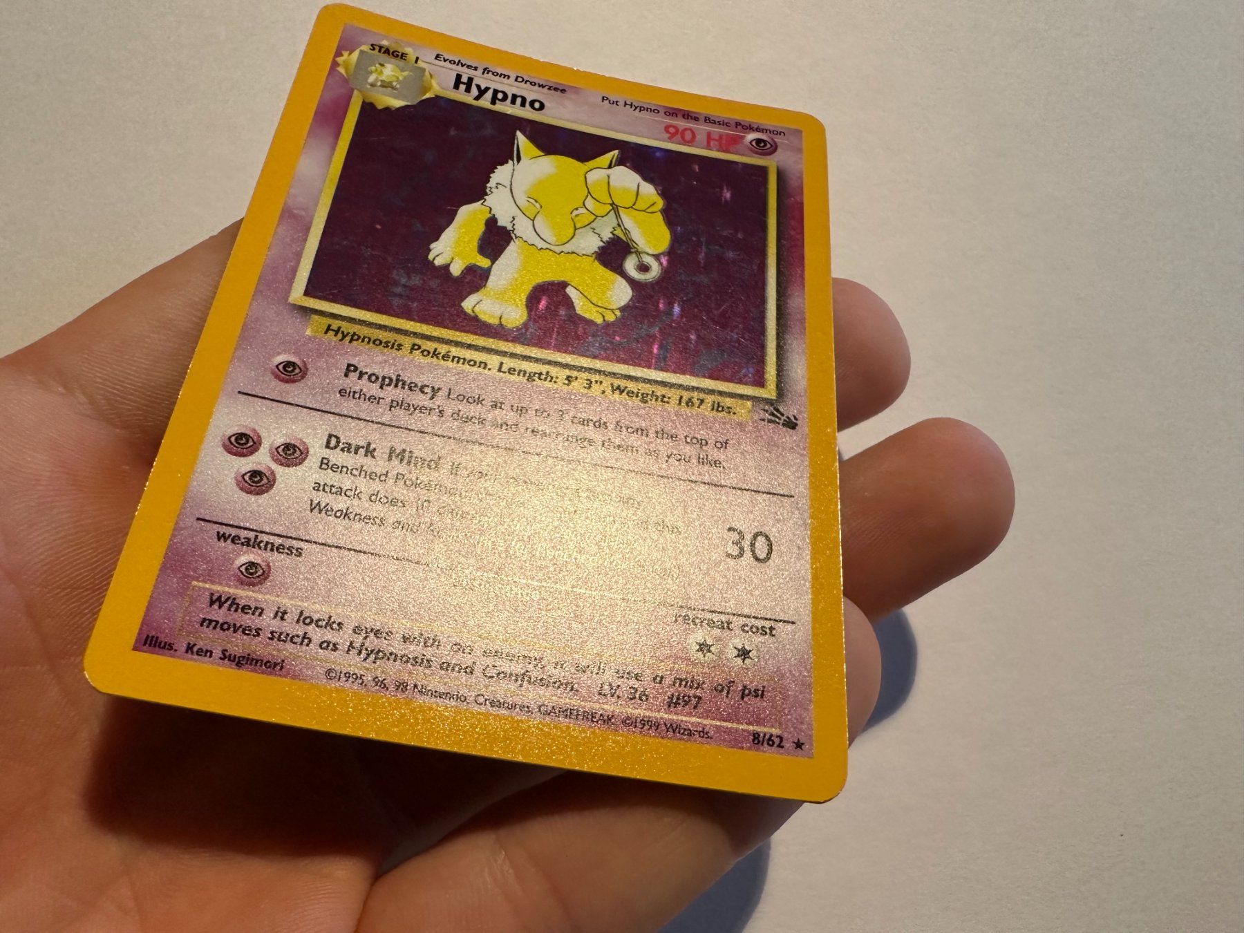 Pokémon Carte collezionabili: Hypno holo Fossil EN – Usato da Hagendorn venduto da Pokecollectorch 1