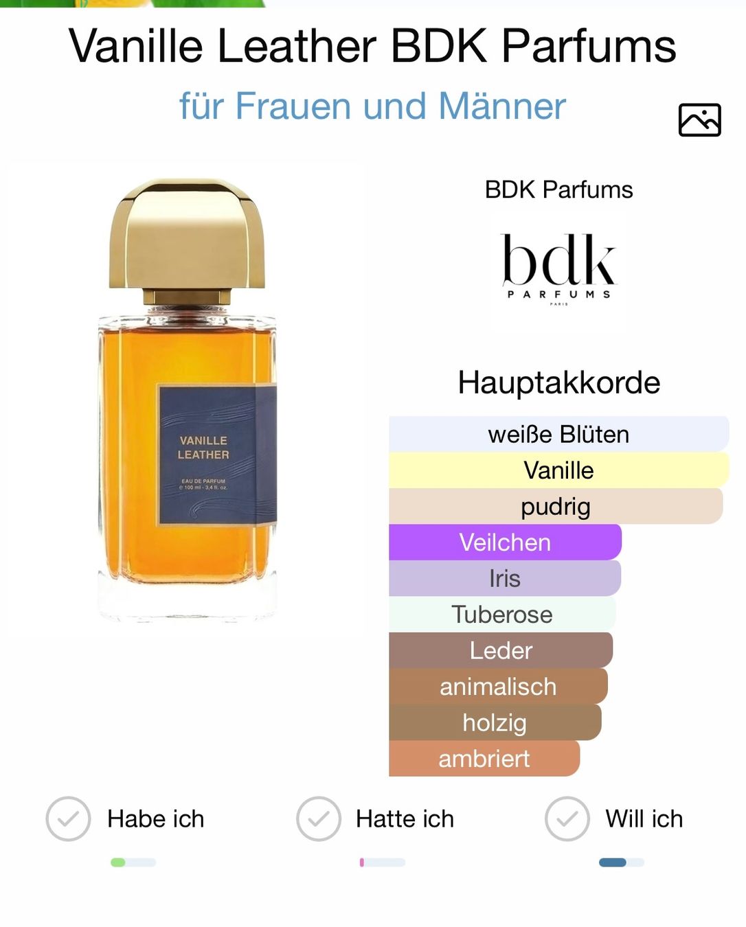 Profumi & Eau de Toilette: BDK Vanille Leather EDP 2ml. Abfüllung – Usato da Zürich venduto da deruja 5