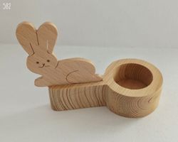Eierbecher Hase aus Holz