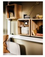 3x IKEA EKET Wandregale 35×35×25 cm Eichenoptik + 3 Schienen