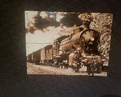 Blechschild güterzug Lokomotive Eisenbahn mit Zertifikat