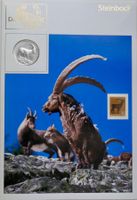 Silbermünze Tiere der Heimat Steinbock mit PJ Frankatur