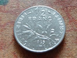 FRANCE  1/2 Franc  1965  (P)