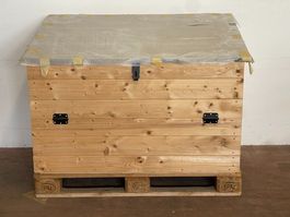 Holztruhe 116x78x84 vorne / 70cm hinten  Breite x Tiefe x Hö