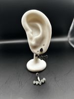 Ohrringe Silber 925 mit schwarzen Steinen guter Zustand