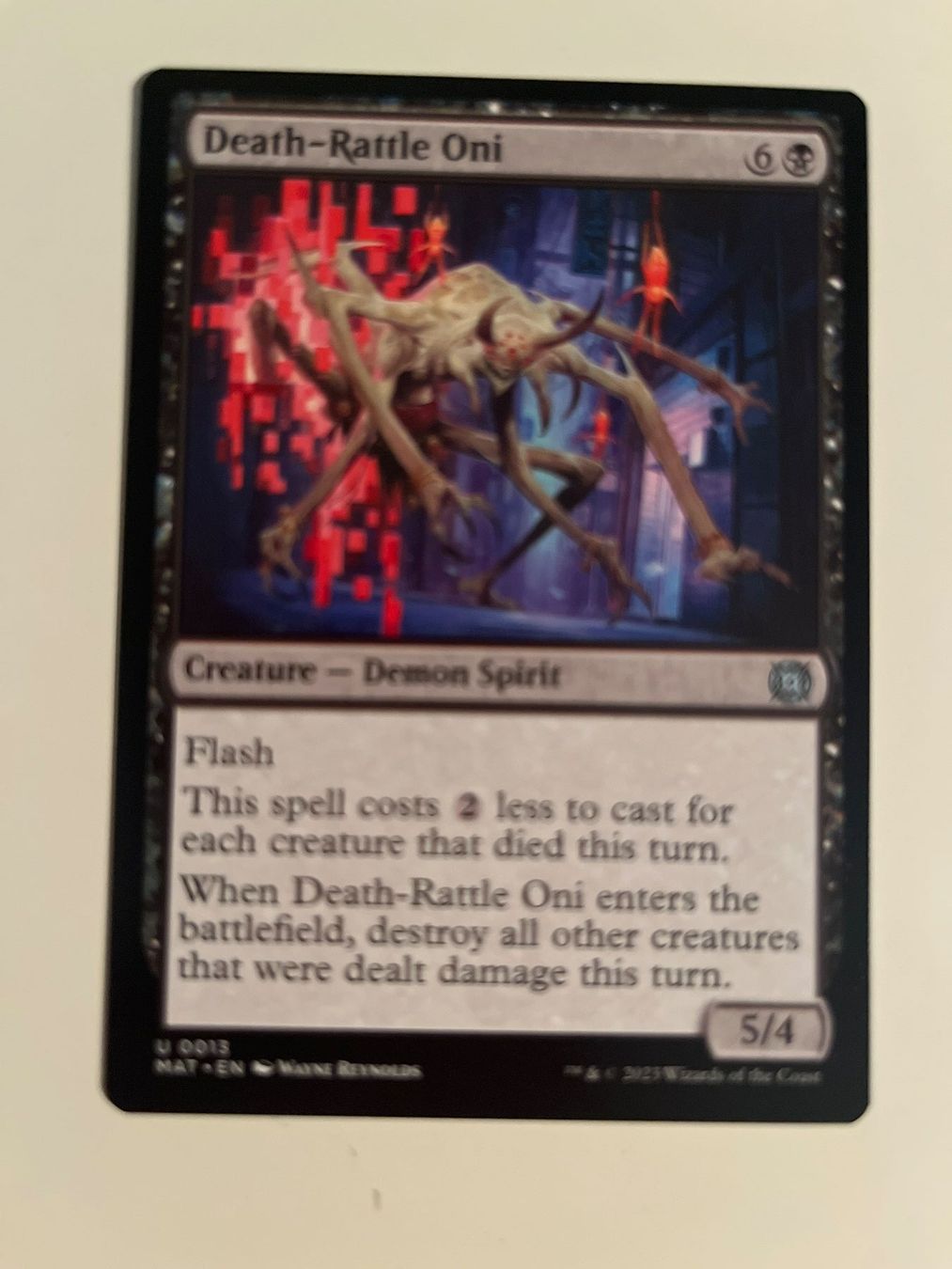 Magic The Gathering Carte collezionabili: 1 x Death-Rattle Oni - Magic: The Gathering - MtG – Usato da Kriens venduto da Shadi1980