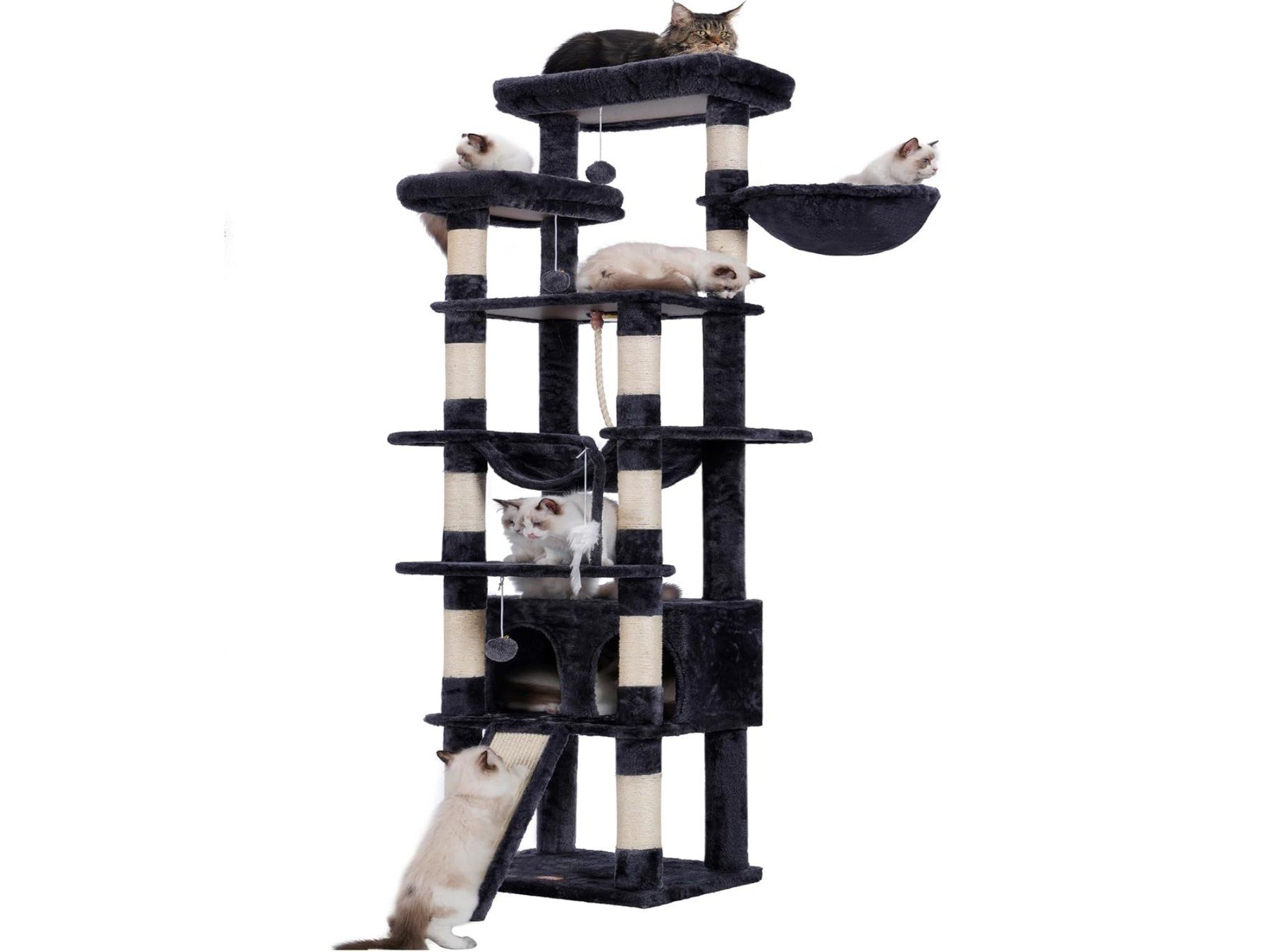 Kratzbaum Kletterbaum Katzenbaum 200cm, Katzenhaus rauchgrau (Neu und  originalverpackt) in Zrich fr CHF 139.9  mit Lieferung auf Ricardo kaufen