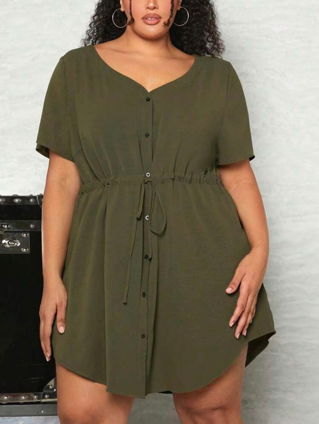 Shein Kleider: Kleid / lange Bluse oliv Gr. 56 / 58 / 60 – Gebraucht aus Pratteln von a23_j2gs 2