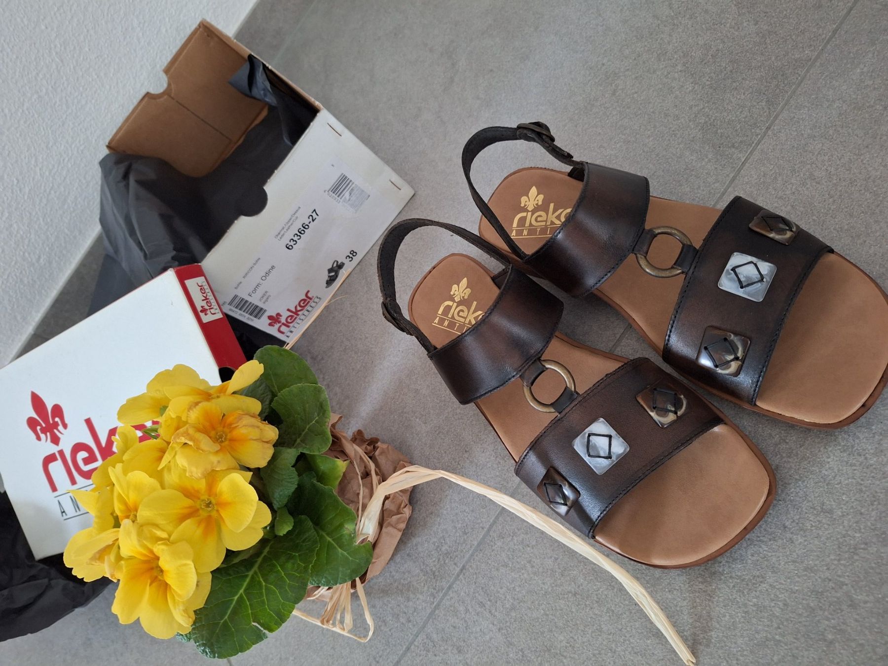 Rieker Scarpe da donna: Damensandale Rieker – Nuovo e nell'imballaggio originale da Mühlethal venduto da prackendorf