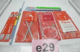 7 Stricknadeln + 2 Häckel, Nr. e29