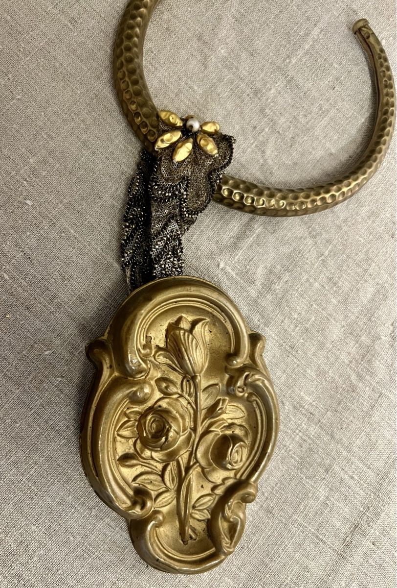 Ketten: Collier ANEHO Création, bronze et broderies, pièce unique – Neu (gemäss Beschreibung) aus Genève von DELIRBEADS 5