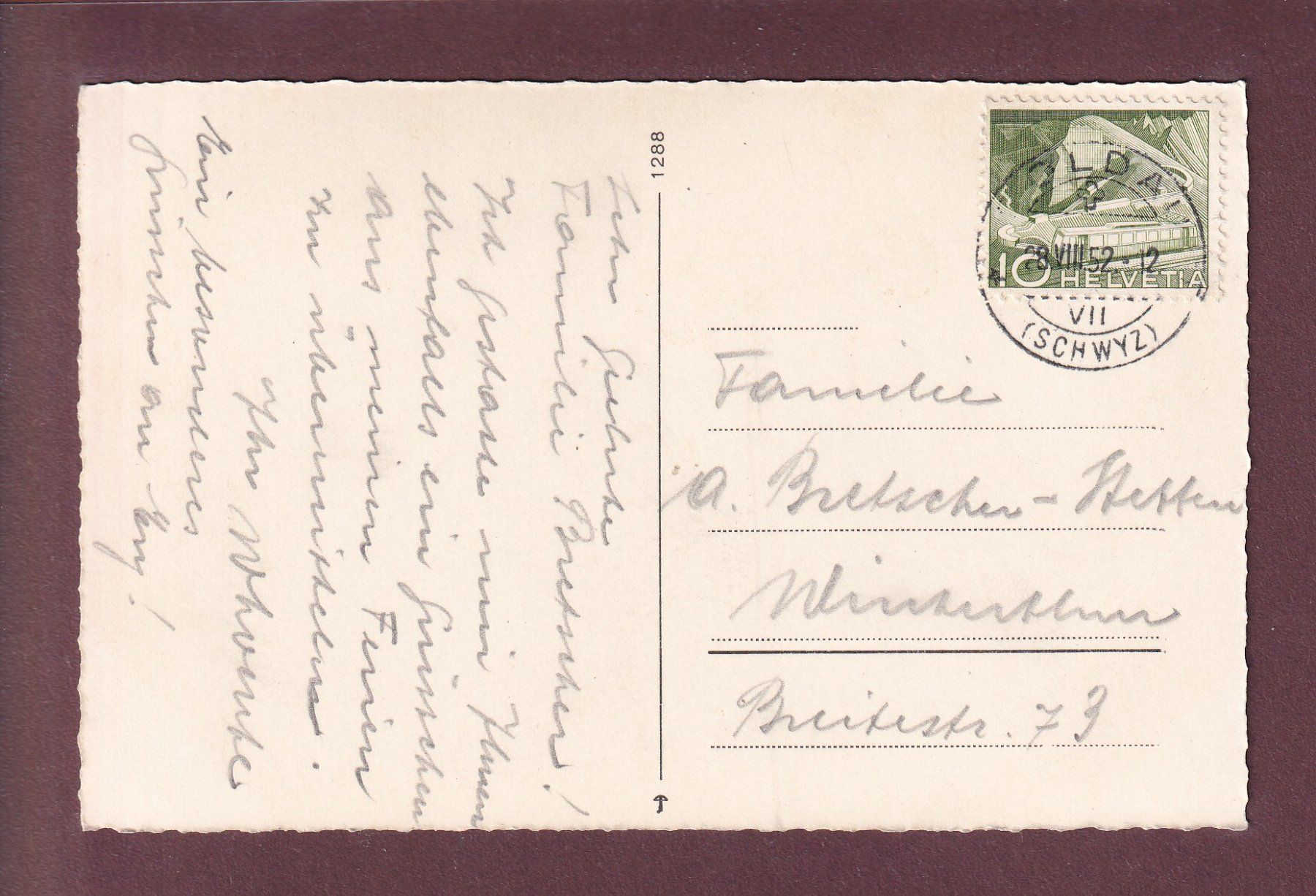 Ansichtskarten: RIGI-KULM - Goldau - Lowerzsee - 1952 – Gebraucht aus Pully von nicecards 1