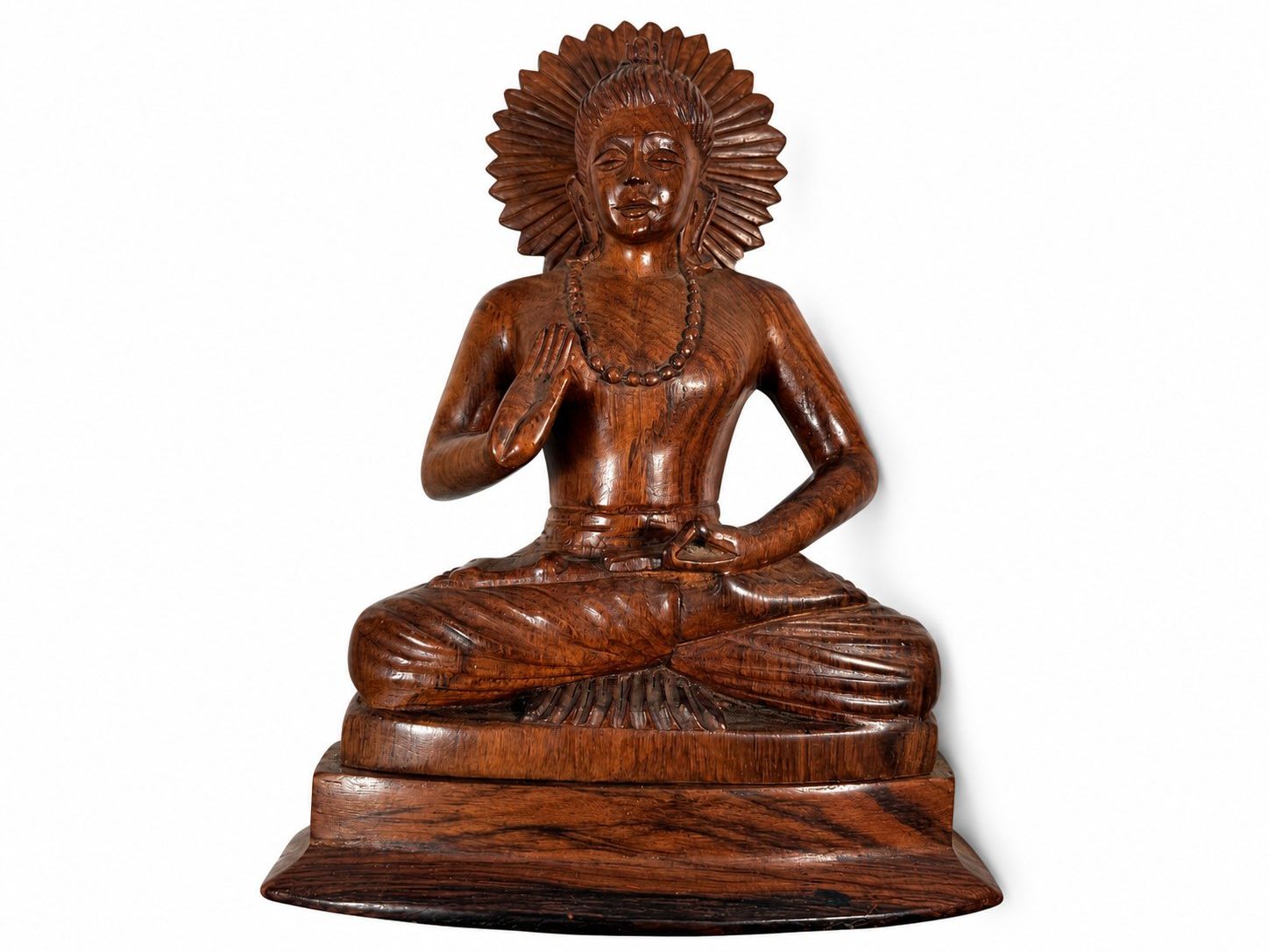 Skulpturen & Statuen: Sitzende Buddha-Holzfigur mit Strahlenkranz – Gebraucht aus Zollikerberg von lin_yc2n 2