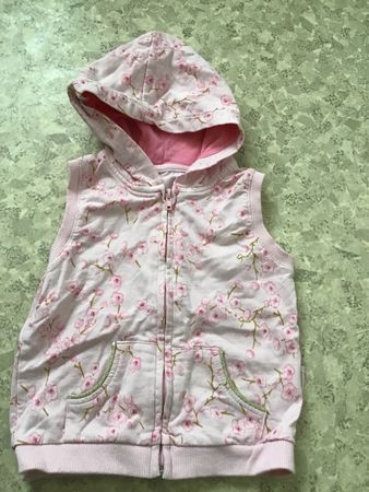Mädchen Weste, Gr. 86, rosa mit Blumenmuster 💐
