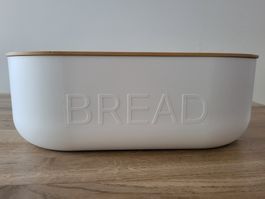 Brotdose mit Bambusdeckel, weiss