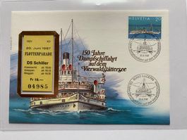 FDC 150 Jahre Dampfschiffahrt auf Vierwaldstättersee 1987
