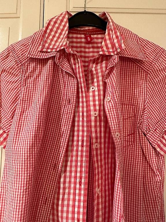 Esprit Camicette: Esprit Bluse XS kurzarm rot/weiss kariert – Usato da Rothenburg venduto da wer_g9fd 3