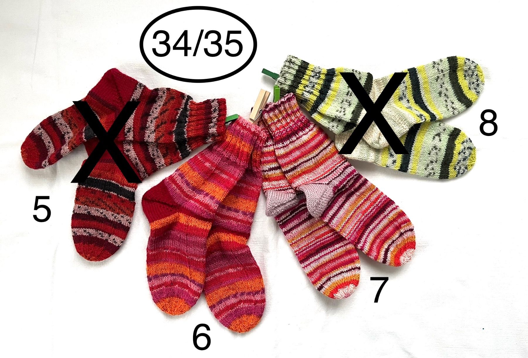 Calze: handgestrickte Wollsocken, 34/35 – Nuovo e nell'imballaggio originale da Engelburg venduto da rautibus