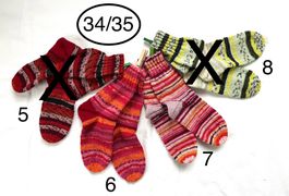 handgestrickte Wollsocken, 34/35