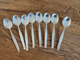8x Vintage Kaffeelöffel/Teelöffel  BRUCKMANN 90er Versilbert